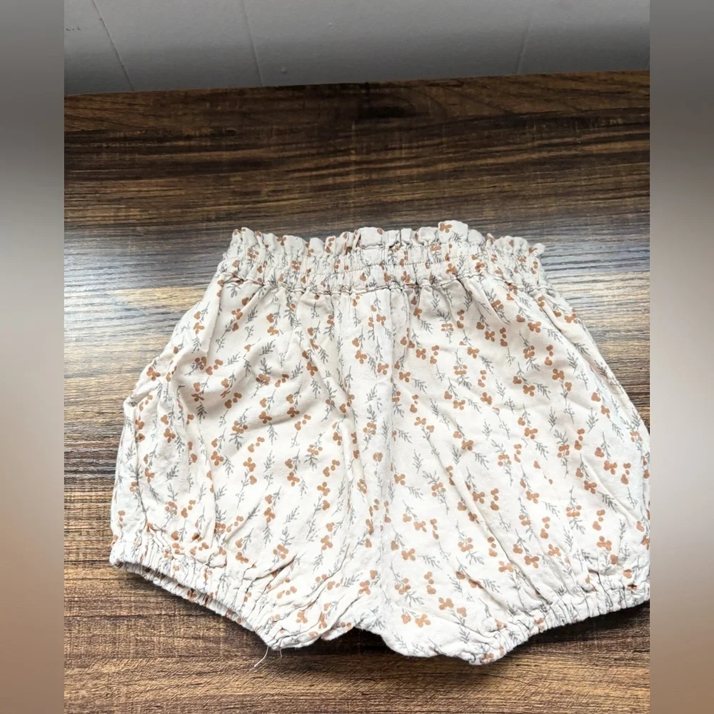 Pastel cotton bloomer shorts floral pull on smocked boho chic size 18 months